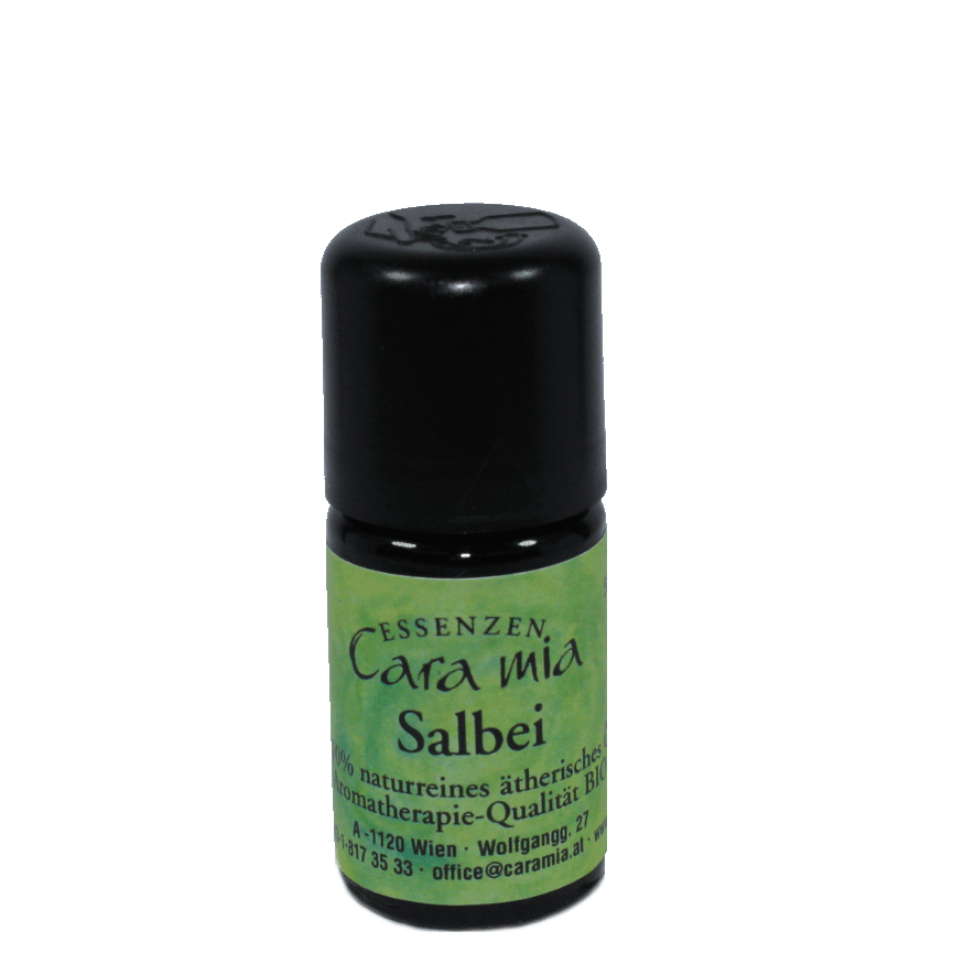 Salbei Bio Salvia officinalis 100% naturreines ätherisches Öl in Cara Mia Institut in Wien. Ätherische Öle, Seminare.