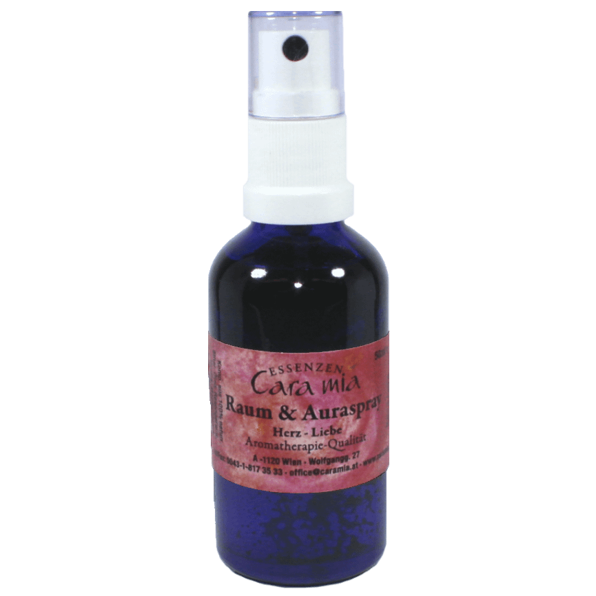 Herz-Liebe Spray aus 100% naturreinen ätherischen Ölen in Cara Mia Institut in Wien. Ätherische Öle, Seminare.