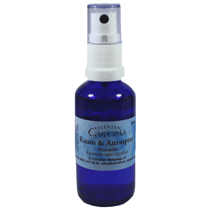 Himmeln Spray aus 100% naturreinen ätherischen Ölen in Cara Mia Institut in Wien. Ätherische Öle, Seminare.
