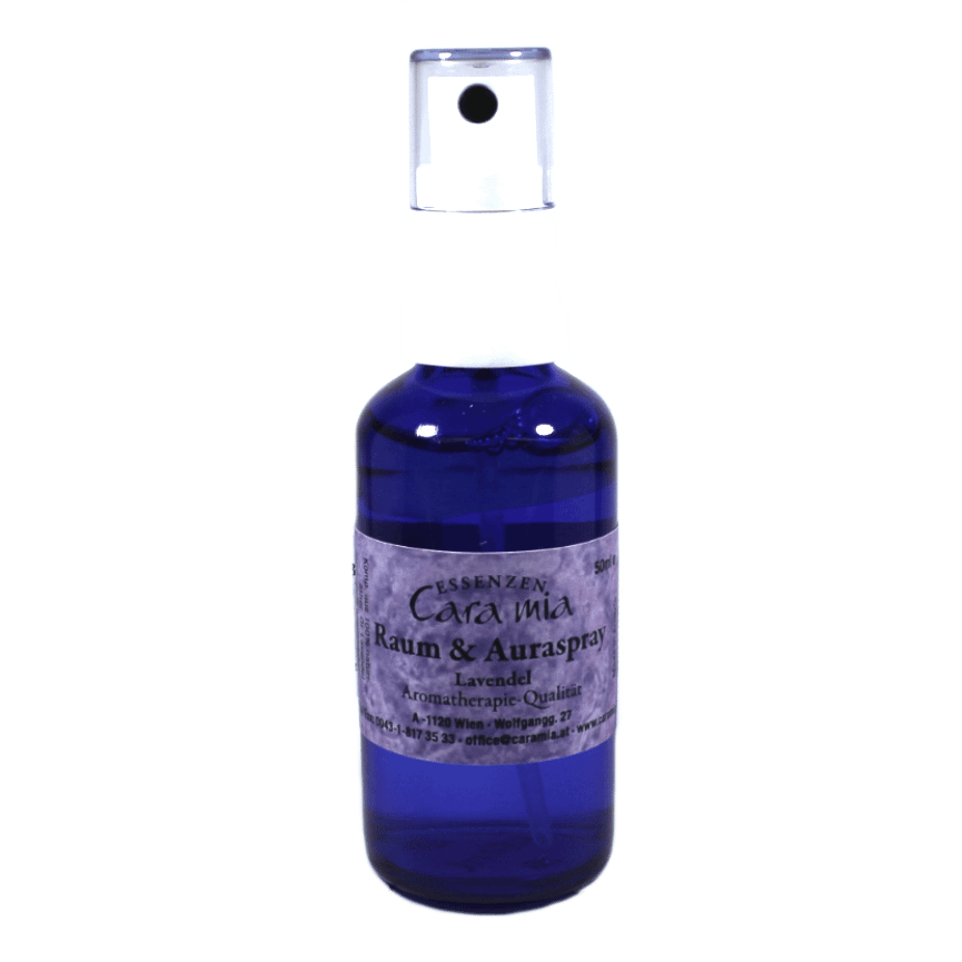 Lavendelspray aus 100% naturreinen ätherischen Ölen in Cara Mia Institut in Wien. Ätherische Öle, Seminare.